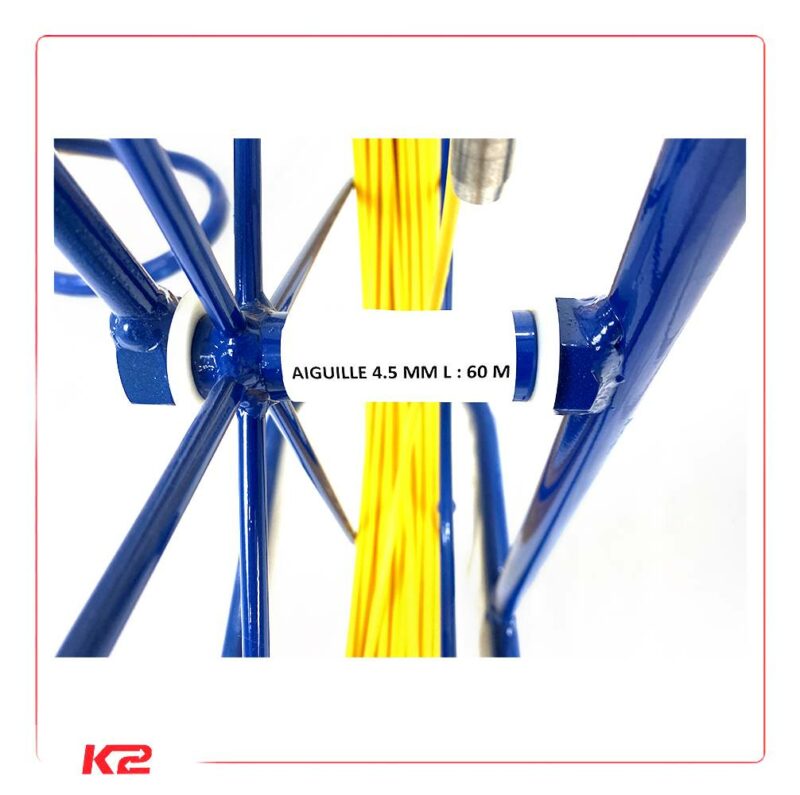 Aiguille de tirage Ø4,5mm 60m fibre de verre sur dévidoir