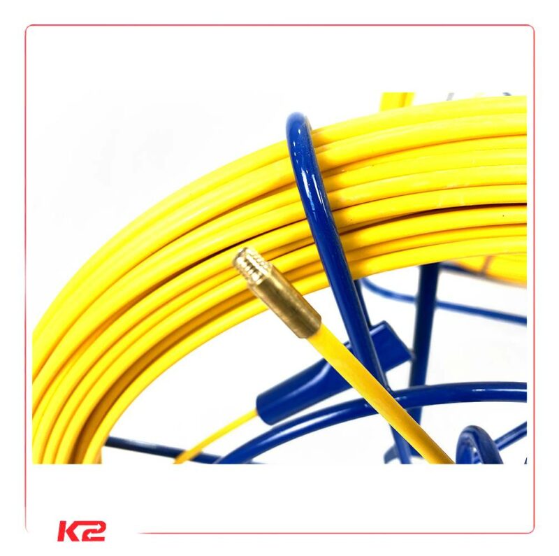 Aiguille de tirage Ø4,5mm 60m fibre de verre sur dévidoir