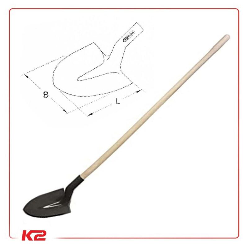 Pelle ronde - Col de cygne - Manche bois - 29 cm