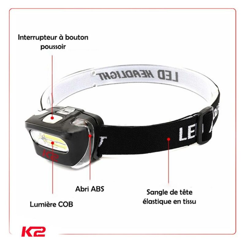 Lampe frontale à LED