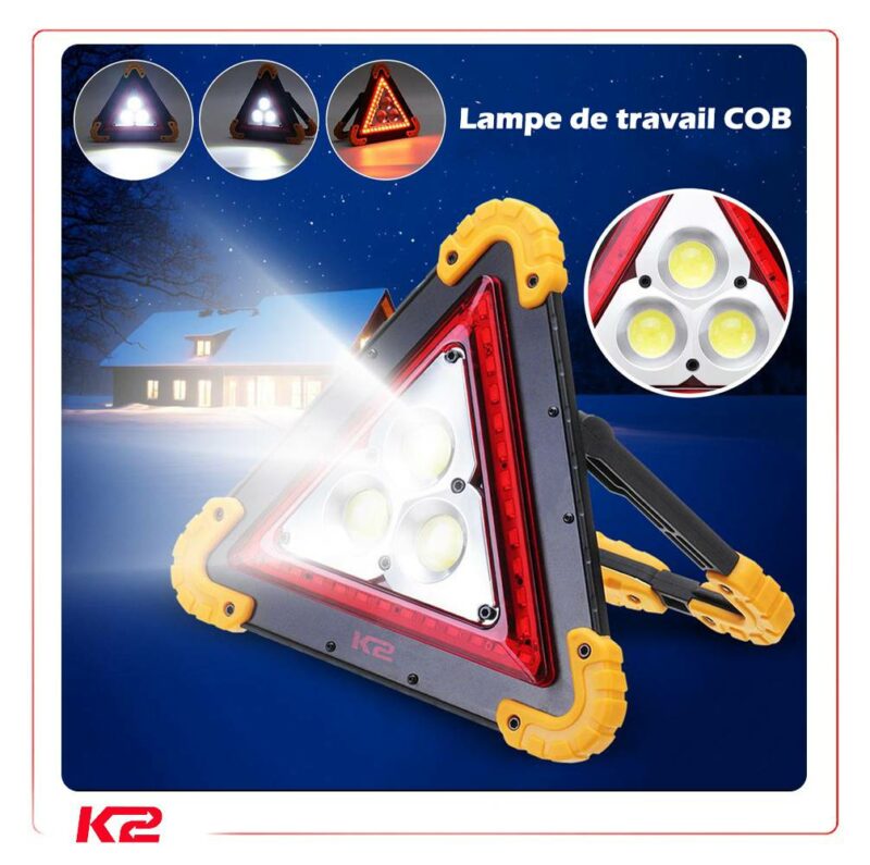 Lampe de travail triangulaire