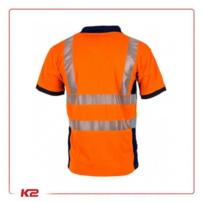 Polo bicolore manches courtes - Maille HV anti-UV UPF 50+ LMA