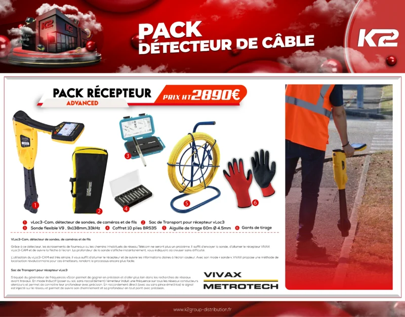 Pack Détecteur de cables Advanced