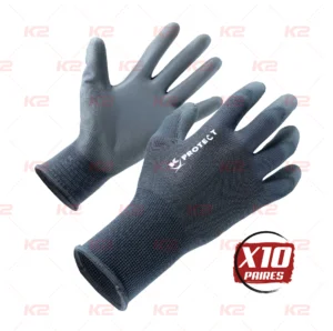 LOT DE 10 PAIRES DE GANTS PU Keli GRIS