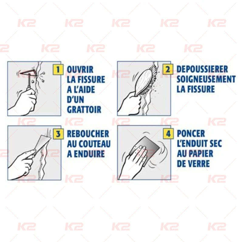 Enduit de rebouchage et lissage ext-int instructions