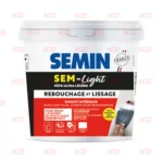 Enduit de rebouchage et lissage semi-light 1L SEMIN
