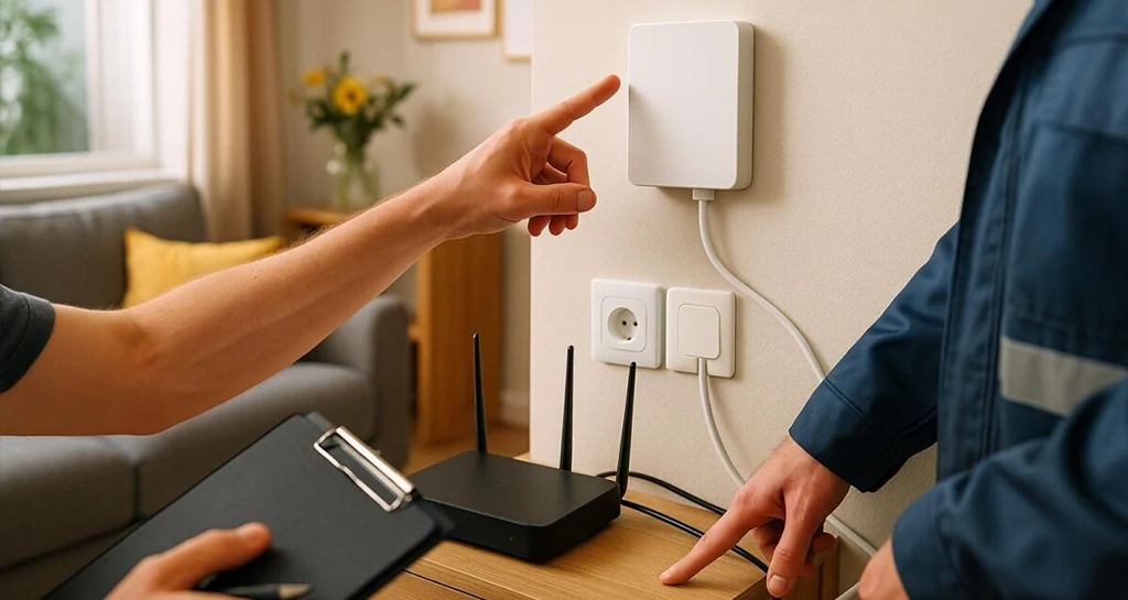 emplacement de la boite fibre